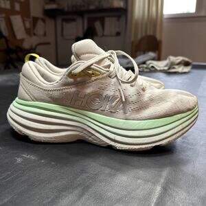 Hoka One One Bondi 8 Women’s Size 9 B Stardust Aqua Breeze Grey - 900